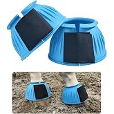 Fornyk Horse Bell Boots, Ballistic Rubber Overreach Boots | Secure Fit Hoof Guard, High-Vis Color, Strong Hook &amp; Loop, Anti-Spin, Durable &amp; No-Rub Comfort, Turnout, Riding &amp; Daily Wear