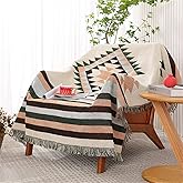 Lqprom Southwest Throw Blankets Aztec Southwestern Throws Cover Boho Native American Blankets for Gift Sofa Table Bed Living Room Decor Outdoor Camping Picnic Tent Beach Car Traveling 51"x63"