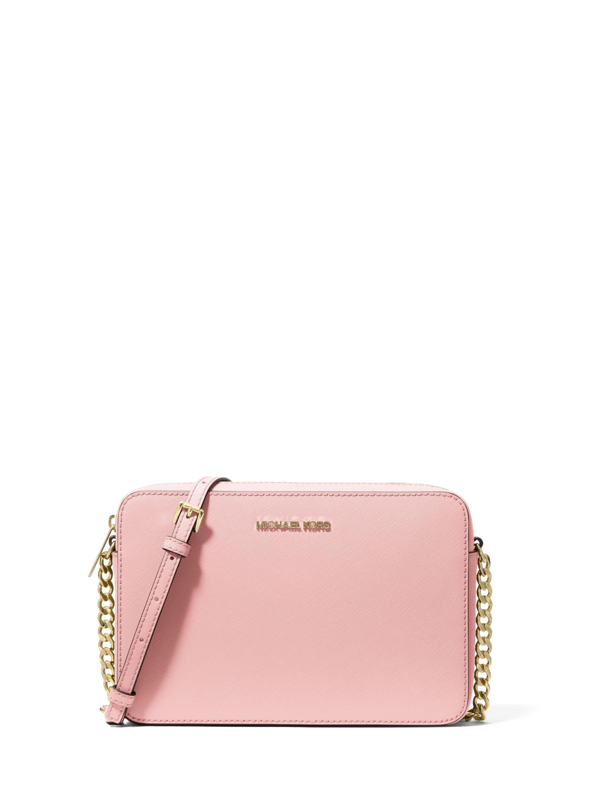 Michael Kors Jet Set Large Crossbody, Gold-Tone Hardware/Powder Blush Image