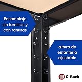 G-Rack Garage Shelving Unit 180cm 120cm 45cm Grey 5 Tier 175kg Load view 6