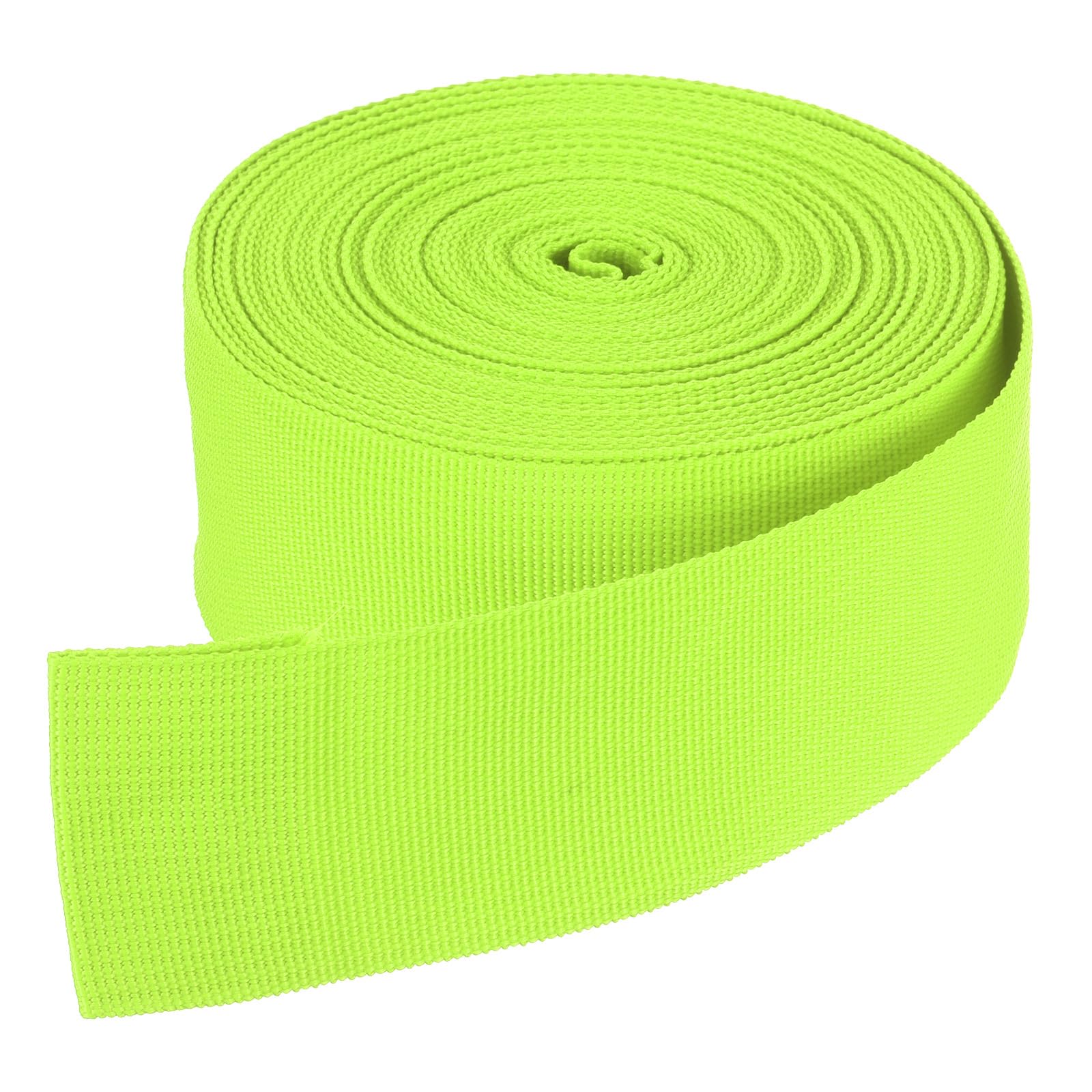 DMiotech 10 Yard x 2 Inch Width Nylon Webbing Strap Poly Flat Webbing Strapping for DIY Craft Backpack Strapping, Sewing, Outdoor Gear Repair, Fluorescent Green
