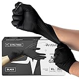Disposable Black Nitrile Gloves X Large 200 Count