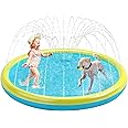 Heeyoo Splash Pad for Kids, Non-Slip Splash Pad for Toddler Summer Outdoor Water Toys, Sprinkler Pool for Kids Outdoor Play, Scratch Resistant Thicken Dog Splash Pad, Fountain Play Mat for Kid Toddler