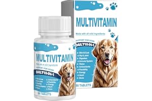 Multivitamin Dog Tablets 80Count for Strong Bone and Improved Metabolism Immune Improvement Tablets All Breeds Easy Digestion