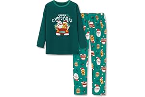 Tebbis 2-Piece Cozy Pajamas For Little/Big Boys Gamer Yellow Long Sleeves Soft PJs Set Kid Size 6-18