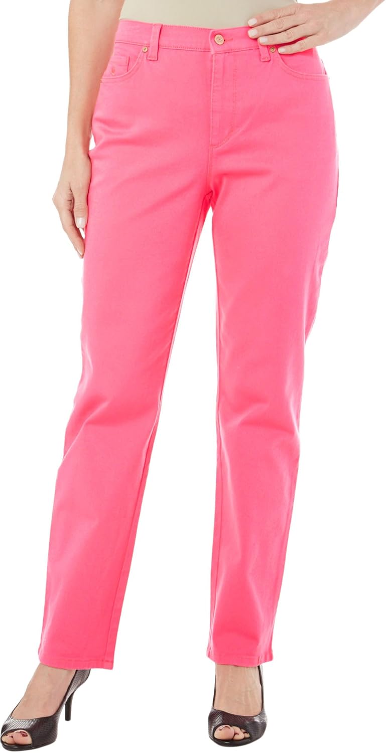 Amazon.com: Gloria Vanderbilt Womens Amanda Stretch Jeans 14 Pink persimmon: Clothing