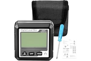 LOQJSS Angle Finder,Digital Angle Gauge with with Strong Magnetic Base and Backlit Digital Display Angle Ruler,180 Degree Digital Electronic Level Accessory for Woodworking Tools