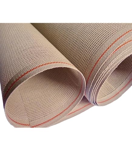 Needlepoint Blanko-Leinwand "Orange Line", 91x102 Cm, 18 Maschen - 100% Baumwolle, Made In Germany