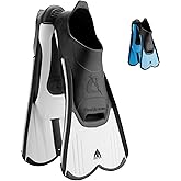 Cressi Short Full Foot Pocket Fins for Swimming or Training in the Pool and in the Sea | Light: made in Italy