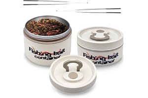 BHWRA Fishing Bait Container, Stainless Steel Worm Bait Holder Fishing Bait Storage Bait Nightcrawler Box to Keep Bait Fresh and Alive