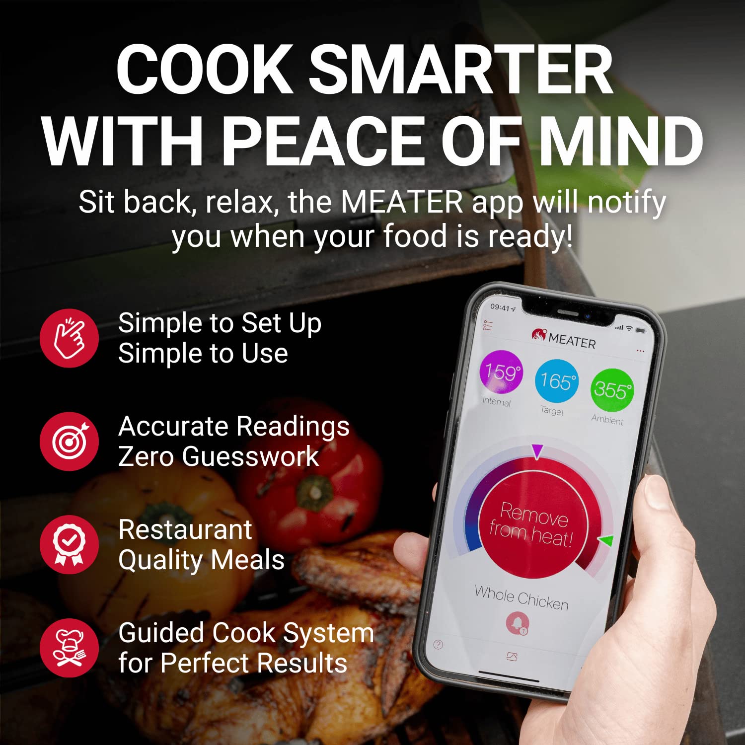 MEATER Block 4Probe Premium WiFi Smart Meat Thermometer for BBQ