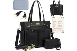 DOFASAYI Leather Diaper Bag Backpack/Tote for Mom and Dad with Cosmetic Bag, Changing Pad, Messenger Strap, Stroller Hook, Black