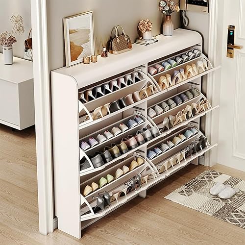 Ikea Shoe Narrow Entryway Shoe Rack LITFAD Narrow White