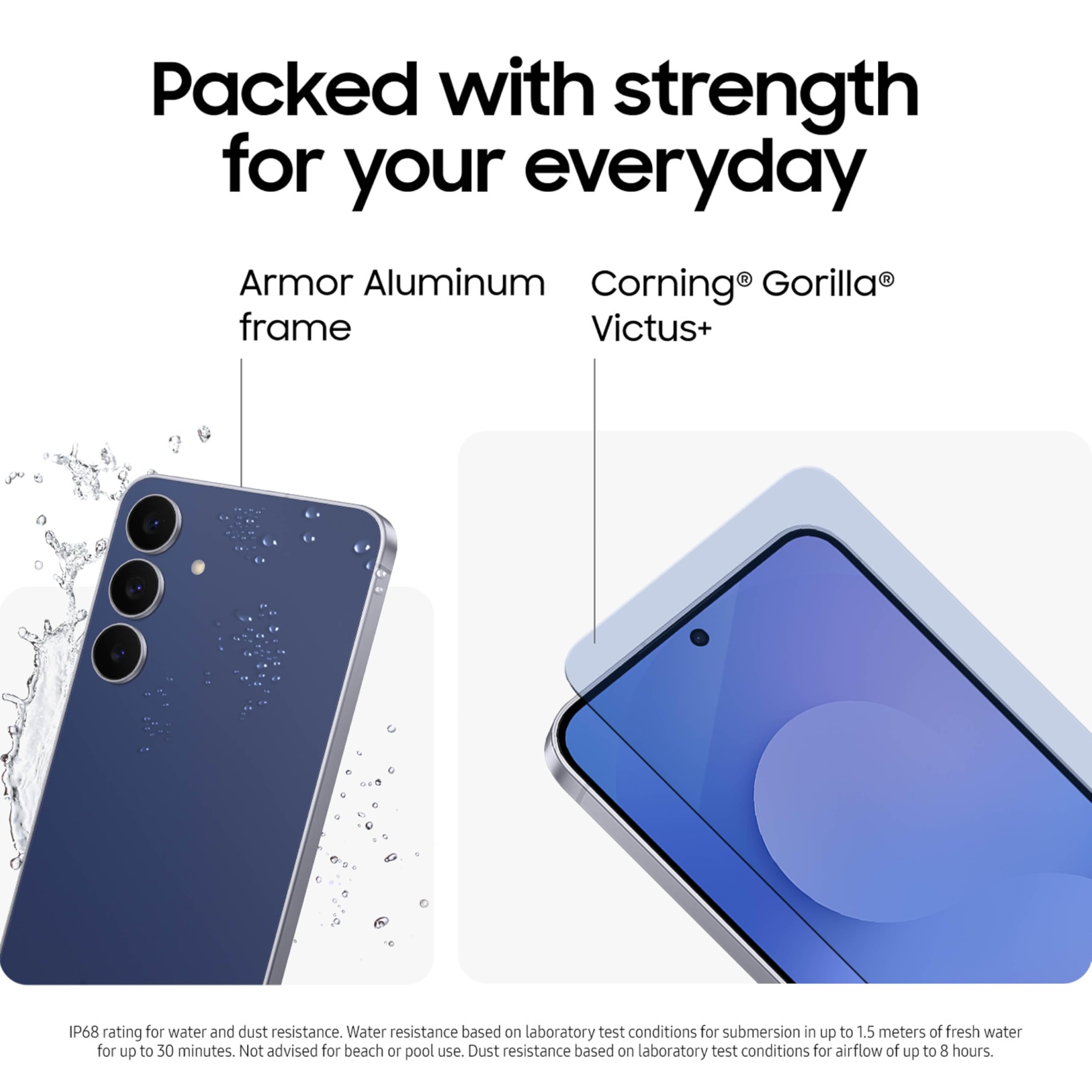 SAMSUNG Galaxy S25 FE Cell Phone + Gift Card & Storage Upgrade, 256GB Unlocked Android AI Smartphone, Large Display, 4900mAh Battery, High Res-Camera, AI Photo Edits, Durable, US 1 Yr Warranty, Navy