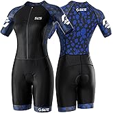 SLS3 Triathlon Suits Women Elite Aero Sleeved Tri Suit Women, Trisuit, Quick-Dry, Italian Chamois, Ready for Any Distance