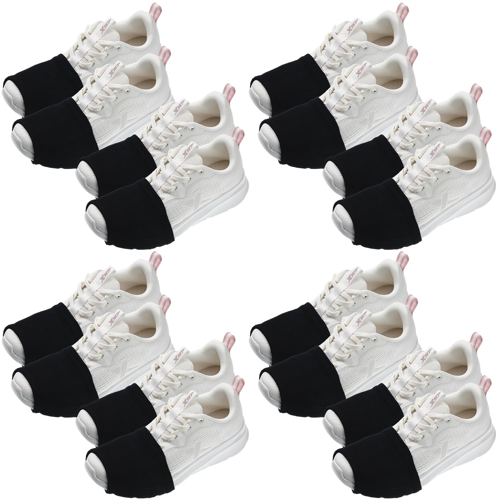 Photo 1 of Haysandy 8 Pairs Dance Shoe Covers Over Shoes Socks for Dancer Women(M,Versatile Style,Black)