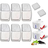 Antye 6 Pack Cat Fountain Filter Replacement, 2 Pack Pet Water Fountain Pump Filter Sponges for 2.6L Cordless Rechargeable Ca