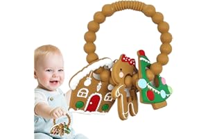 Baby Teething Toys - Halloween Christmas Teether Ring,Silicone Relief Chewing Toys | for Toddler Boys Girls Kids Baby Teethin