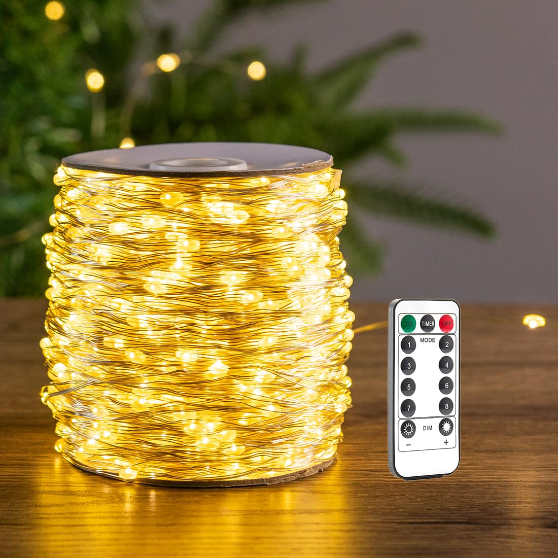 RESNICE Extra Long Waterproof LED Fairy Lights 660FT 2000 LEDs Outside Indoor Plug in String Lights Remote Control for Living Bed Room, Backyard, Patio, Garden, Porch, Wedding or Christmas