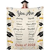 Class of 2026 Graduation Gift for Her Him, 2026 Graduation Throw Blankets, Senior 2026 Gifts for Daughter Son, Best Gift for High School Senior Night, Easter Brr Basket Stuffers, 50"*60" Blanket