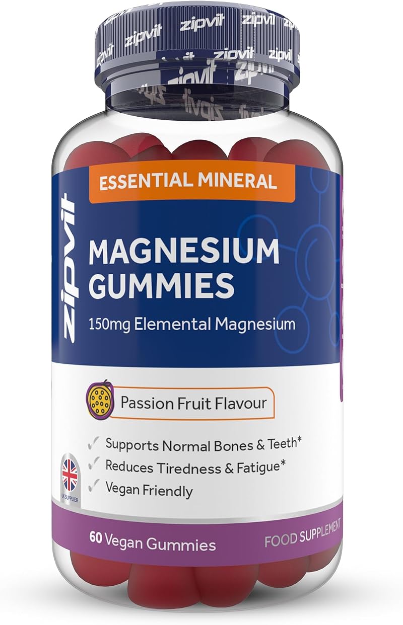 Zipvit Magnesium Gummies 150mg Citrate Passionfruit 60 Vegan