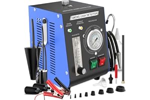 Wodli Smoke Machine Automotive Leak Detector Built in Air Pump, EVAP Smoke Machine Leak Tester with Pressure Gauge and Flow Meter, Dual Mode Smoke Tester Automotive for All DC 12V Vehicles