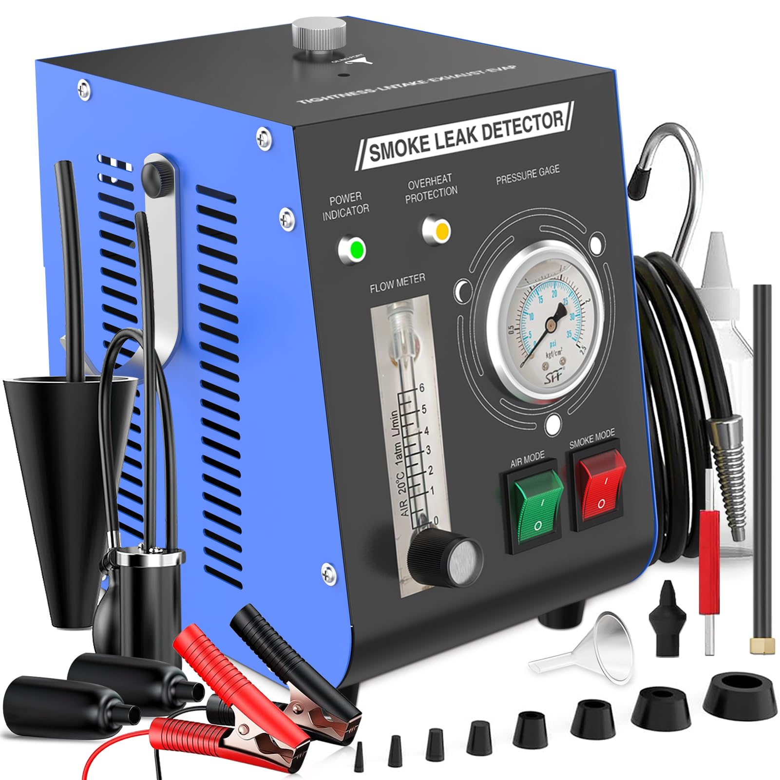 Photo 1 of Wodli  Machine Automotive Leak Detector Built in Air Pump, EVAP Smoke Machine Leak Tester with Pressure Gauge and Flow Meter, Dual Mode Smoke Tester Automotive for All DC 12V Vehicles