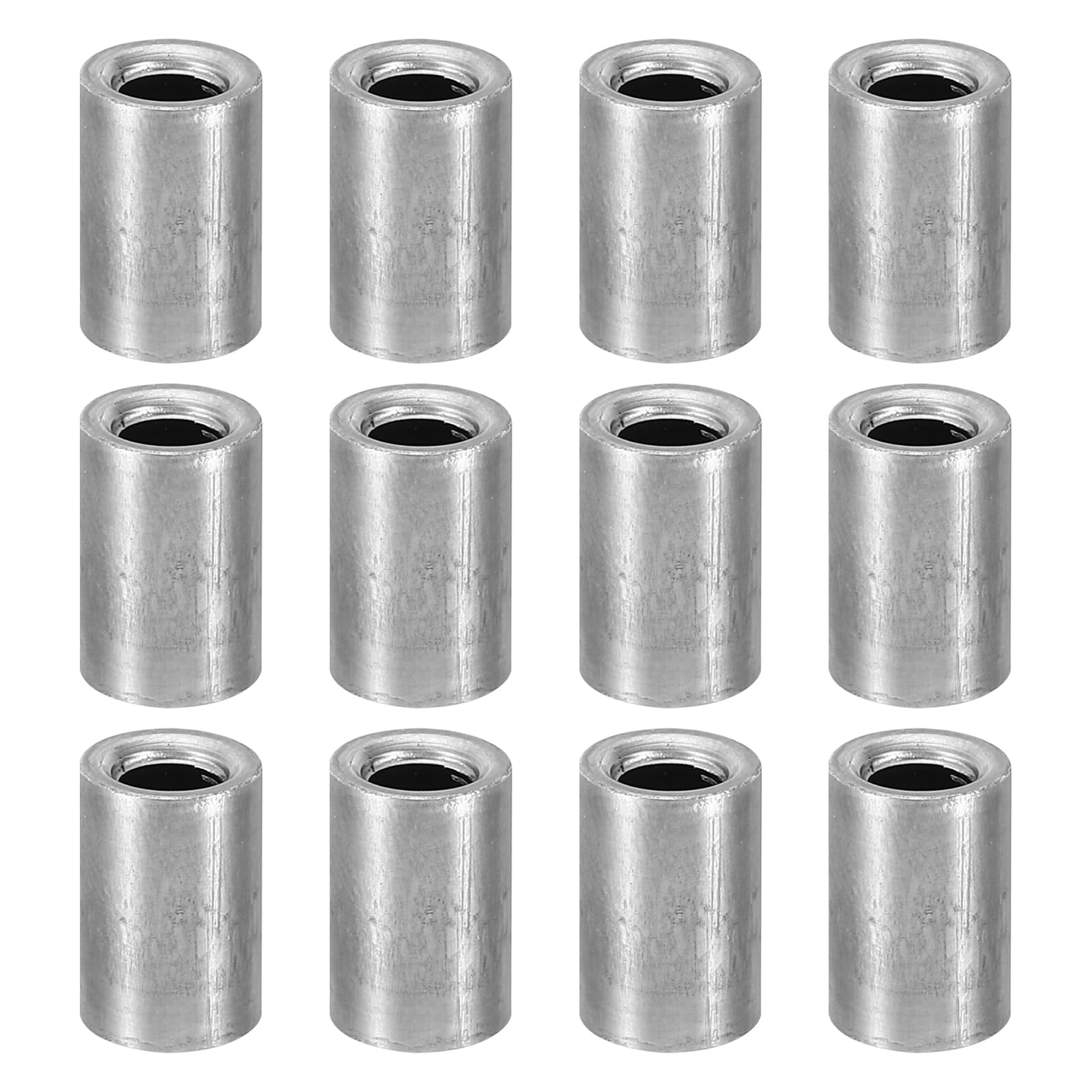 PATIKIL M4 Steel Spacers, 24 Pcs Metal Spacers Steel 4.3mm ID x 8mm OD x 12mm L Carbon Steel Spacer Screw Standoff Round for 1/6in or M4 Screw Bolts