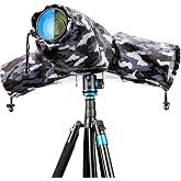 Waterproof Camera Rain Cover for Nikon Canon Sony DSLR/Mirrorless Cameras | with TPU Clear Window &amp; Waterproof Zipper,Camera Rain Sleeves Gear for EOS R5 II R10 R7 R6 Rebel T7 T8i T7i 90D Z7 Z6II D7500
