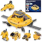 Toys for Boys Age 8-10,STEM Kit Bot Build Your Own Science Gear Robot Kit with Solar Panel & Battery Power, Christmas Birthda