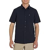 Quiksilver Men's Regular Fit Premium Cotton Short Sleeve Button Down Seersucker Shirt