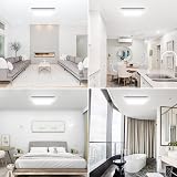 Defurhome 18W LED Ceiling Light 1500LM IP54 Square Flush Mount 5000K view 8
