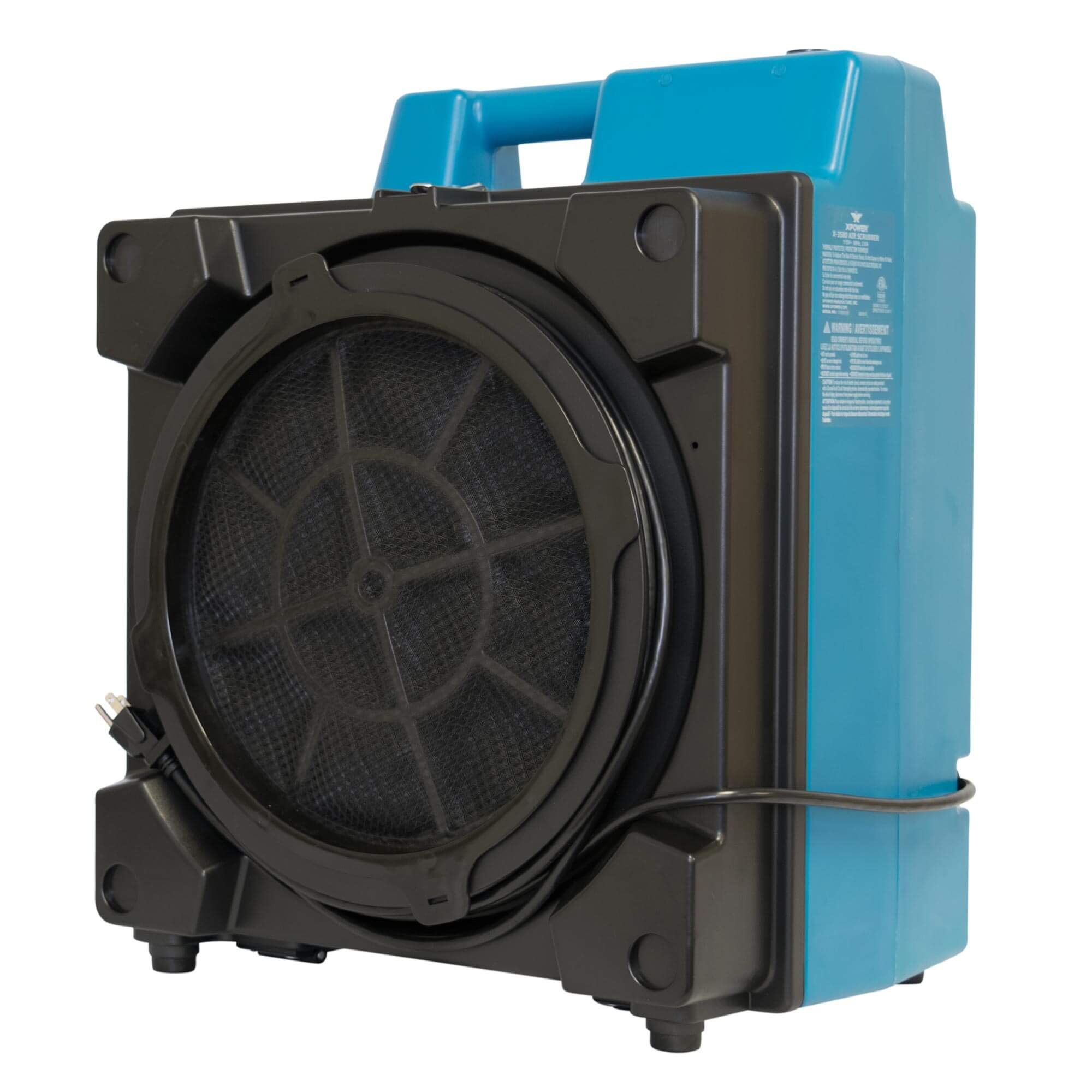 XPOWER X-3580 Commercial Air Scrubber, Negative Air, 600 CFM, 4-Stage HEPA Filtration, 5-Speed, Filter Light, Energy Efficient, High ROI, Blue