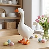 PetiKnot 7 Inch Desk Goose Statue &ndash; Cute Resin Desktop Goose Figurine for Desk Decor, for Holidays and Housewarming