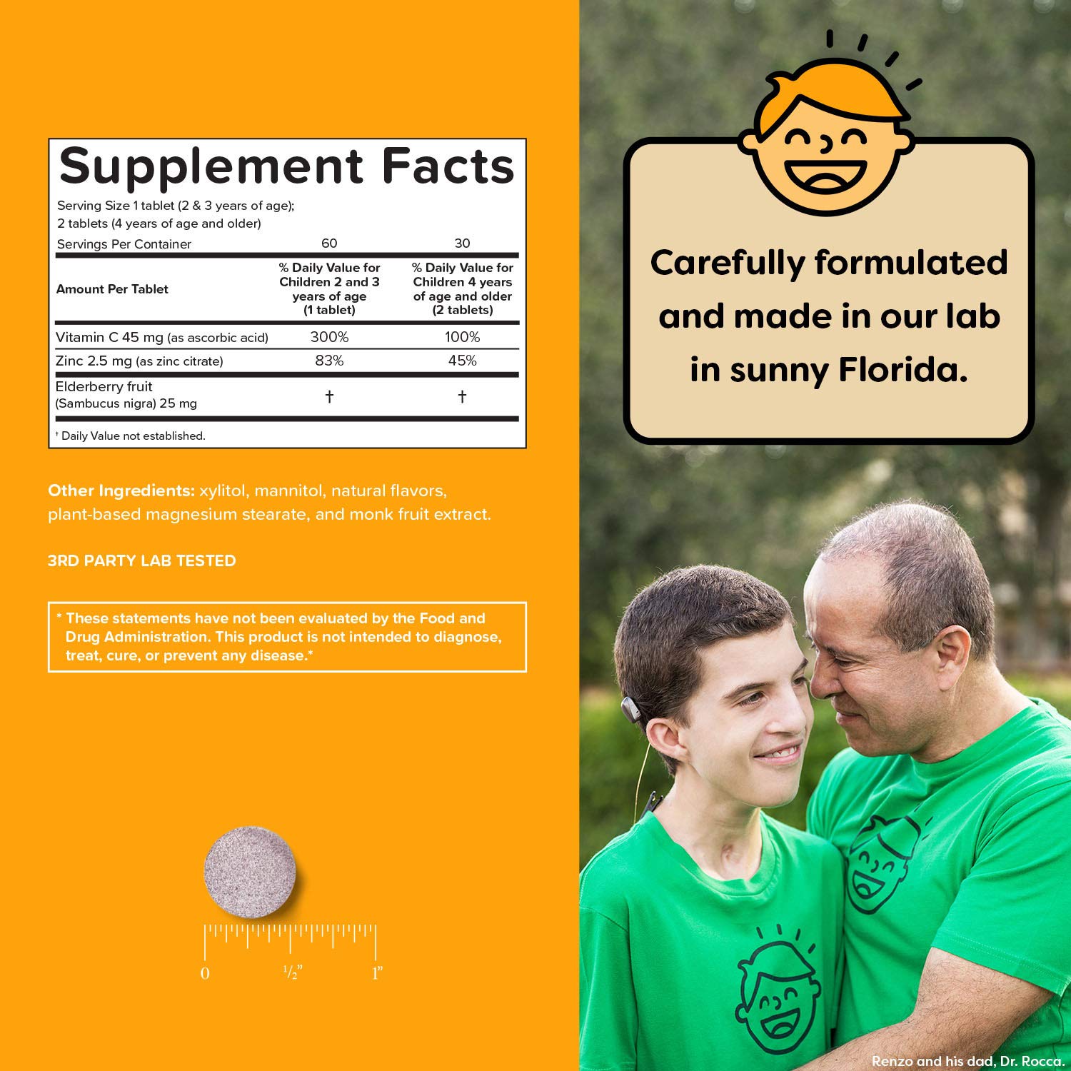 Renzo's Vitamins Kid Essential Bundle - Probiotic, Vitamin C with Elderberry & Zinc for Immune Support, Picky Eater Kids Multivitamin, and Hercules Calcium