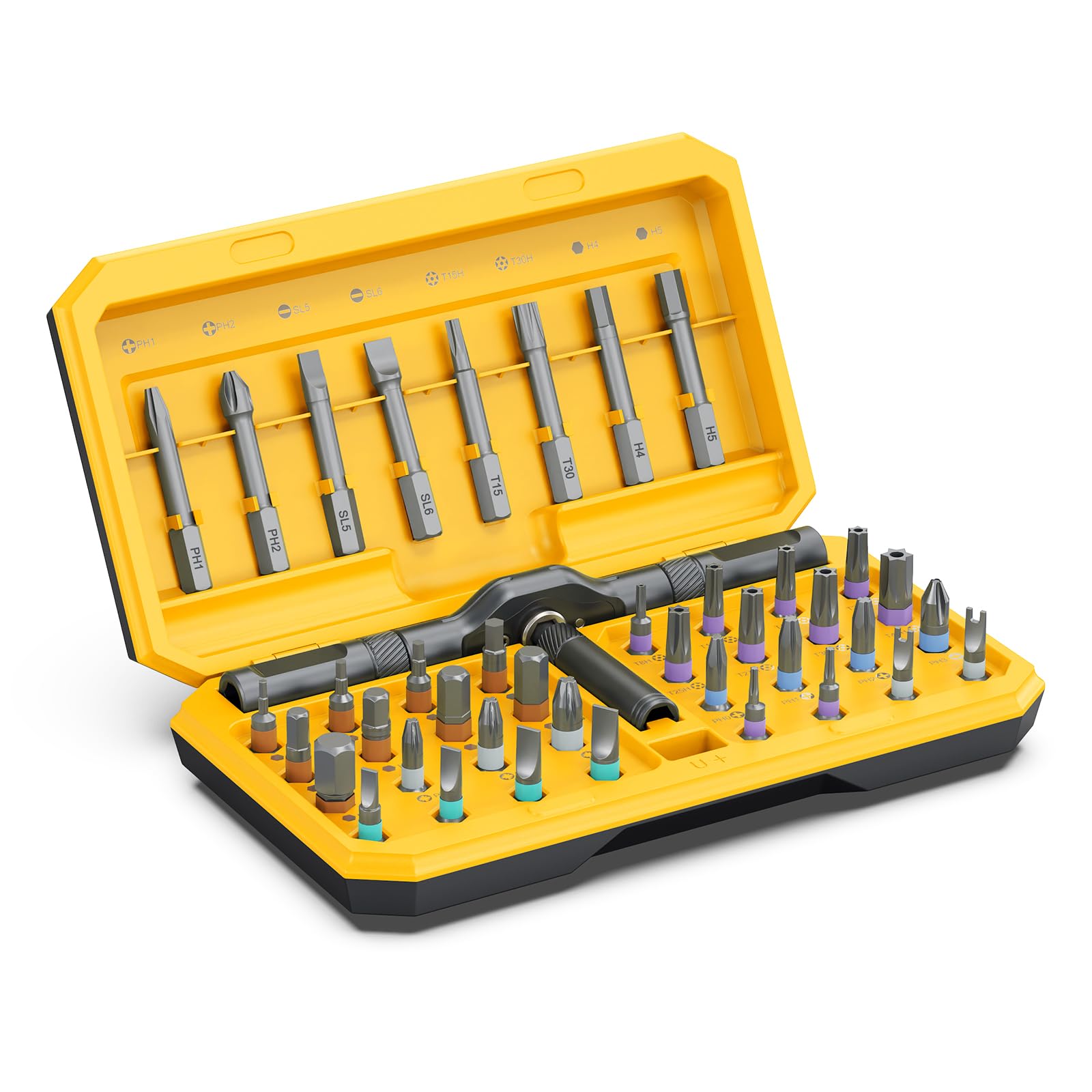 Photo 1 of ORIA 42 in 1 Screwdriver Set, Magnetic Screwdriver Set, DIY Repair Tool Kit with Free Assembly T Handle, 40 Precision Bits, Portable Case for Furniture, Bicycle, Computer