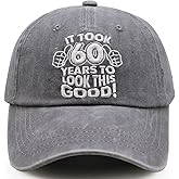 Vintage 60th Birthday Gifts Baseball Cap, Funny Adjustable Washed Cotton Embroidered Hats for Men Women Dad Mom ¡­