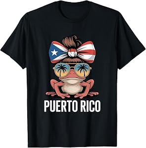 Boricua Coqui Frog Puerto Rico Puerto Rican Woman T-Shirt