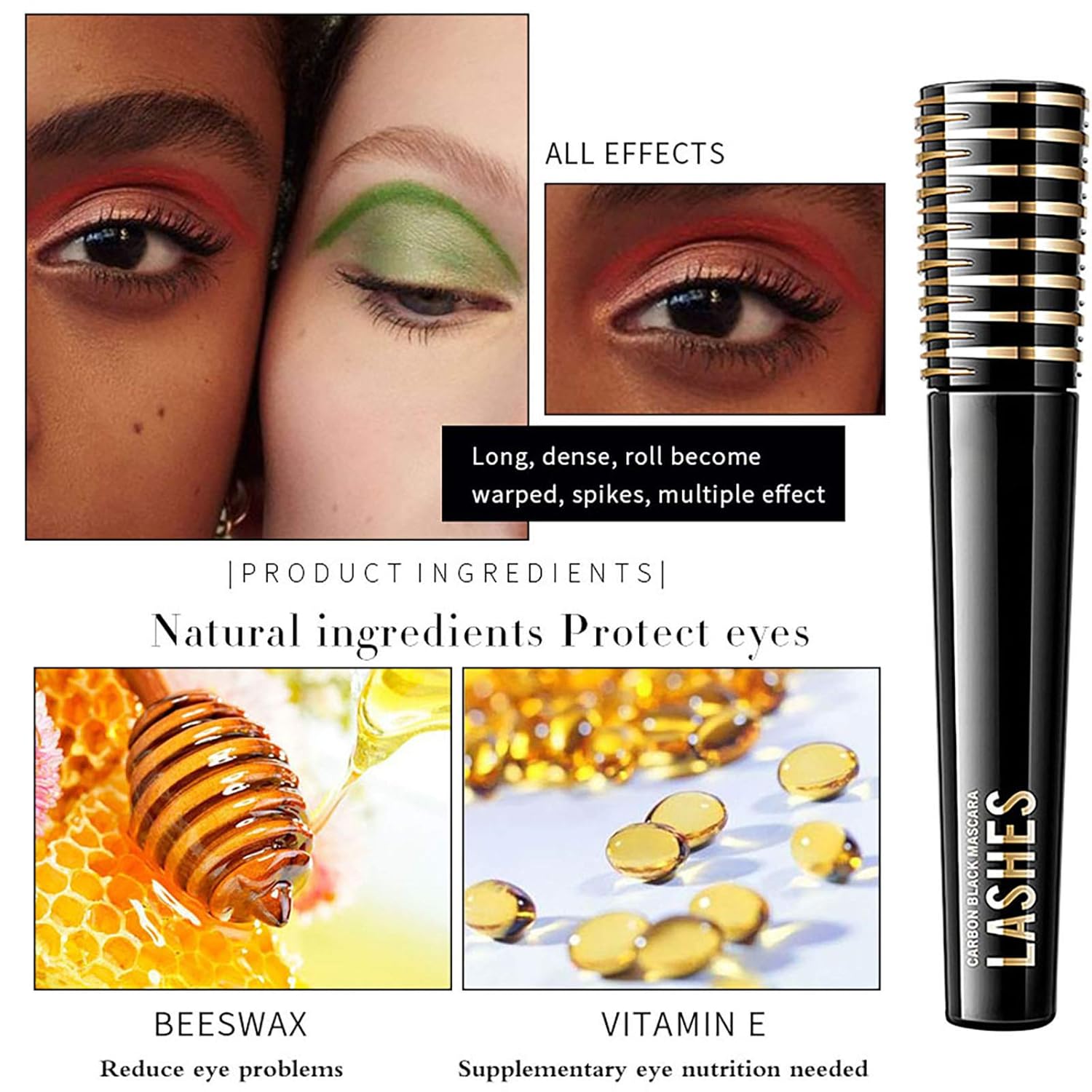 Mascara, Xshows 4D Silk Fiber Lash Mascara Waterproof Smudge-proof Mascara to Extend Eyelash Length and Volume for Long Lasting : Beauty