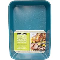 casaWare Grande Lasagna/Roaster Pan 18 x 12 x 3-Inch - Extra Large, Ceramic Coated NonStick (Blue Granite)