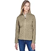 Devon & Jones Ladies' Bristol Full-Zip Sweater Fleece Jacket XL KHAKI HEATHER