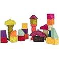 B. toys- B. baby- Elemenosqueeze- Baby Blocks- 26 Soft Sort & Stack Blocks With Alphabet – Architectural Building Blocks – Shapes, Letters & Animals – 6 Months +
