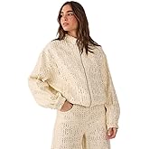 Nasty Gal womens Denim Sequin Bomber Jacket