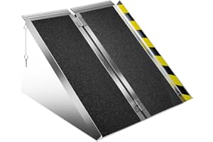 LIRCHES Portable Wheelchair Ramp 3FT - Ramp for Wheelchair for Home Steps, Non-Slip Aluminum Folding Handicap Ramp for Car, Doorways, Curbs, Stairs