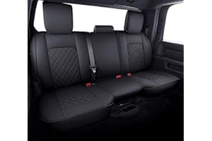 Aierxuan Dodge Ram Back Seat Covers Waterproof Leather Custom Fit 2009-2026 1500, 2010-2026 2500/3500 Crew Quad Regular Cab Pickup Cushions Compatible with Split Bench 40/60(Rear Seat/Black)