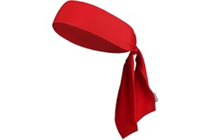 Tough Headwear Tie Headband - Moisture-Wicking Running Headband - Stay-Dry Workout Sweatband - 4-Way Stretch Head Tie