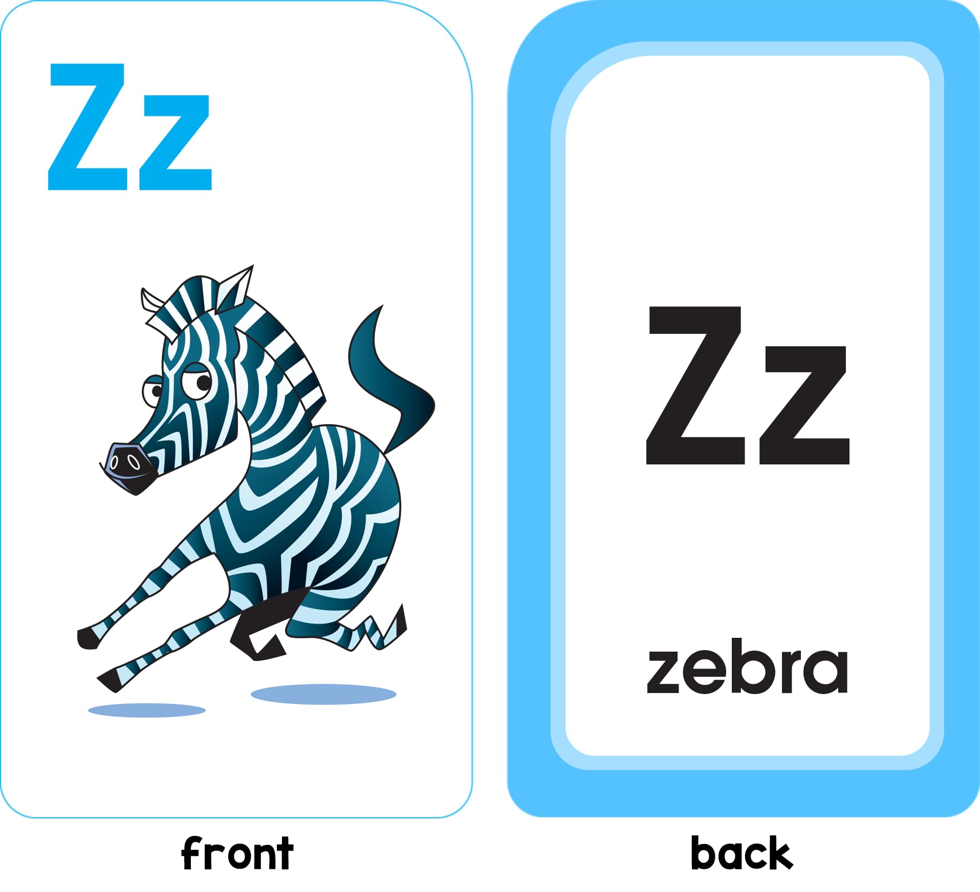 School Zone Alphabet Fun Flash Cards: 56 Cards, Preschool, Kindergarten, ABCs, Uppercase and Lowercase Letters, Spelling, Ages 4 to 6