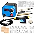 FIRElood LH55-1 wood burning kit,wood burning tool,digitally adjustable temperature wood burner kit,professional wood burner tool kit for adults beginners craft,pyrography pen (LH55-A pen)