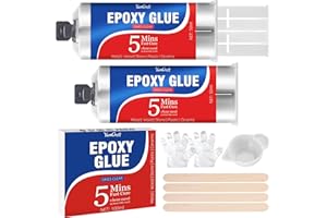 YUMCRAFT 5 Minute Epoxy Glue, Clear Epoxy Resin Adhesive, Quick Dry Welding Repair Glue, Multipurpose Butt Resin - Incredibly Strong Bonding for Metal, Plastic, Wood, Stone, Ceramic, Glass, Leather(100ml)