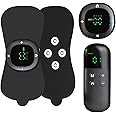 FA FIGHTART Wireless Tens Unit EMS Muscle Stimulator Stimulation Pain Relief Rechargeable Mini Back Shoulder Massager with 2 Big Pads